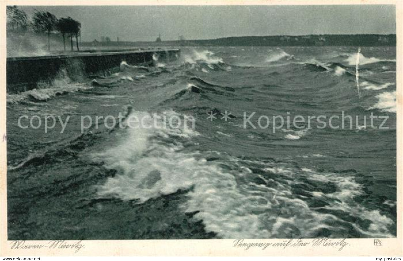 Waren Mueritz Seegang auf der Mueritz