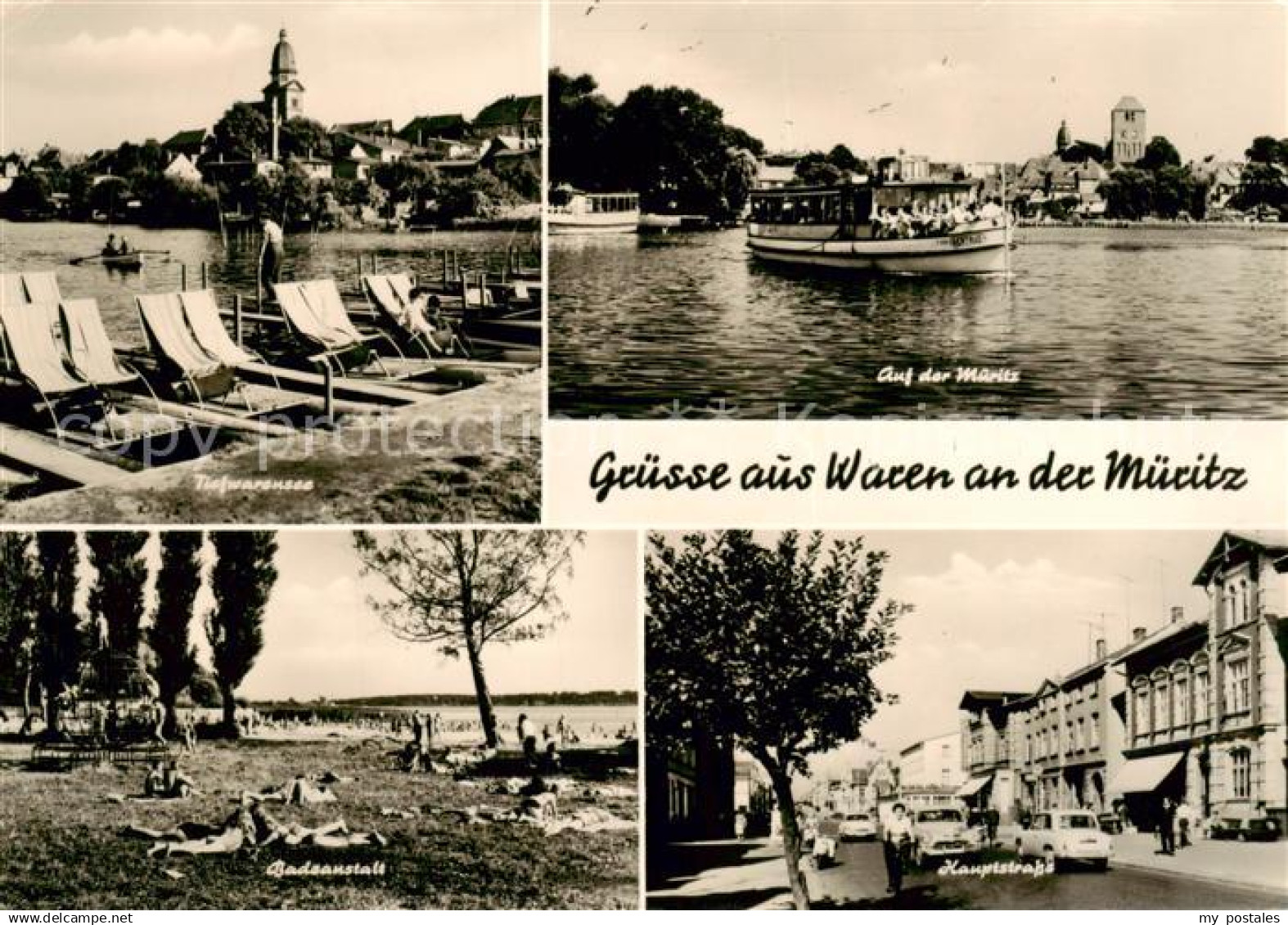 Waren Mueritz Tiefwarensee Auf der Mueritz Badeanstalt Hauptstrasse
