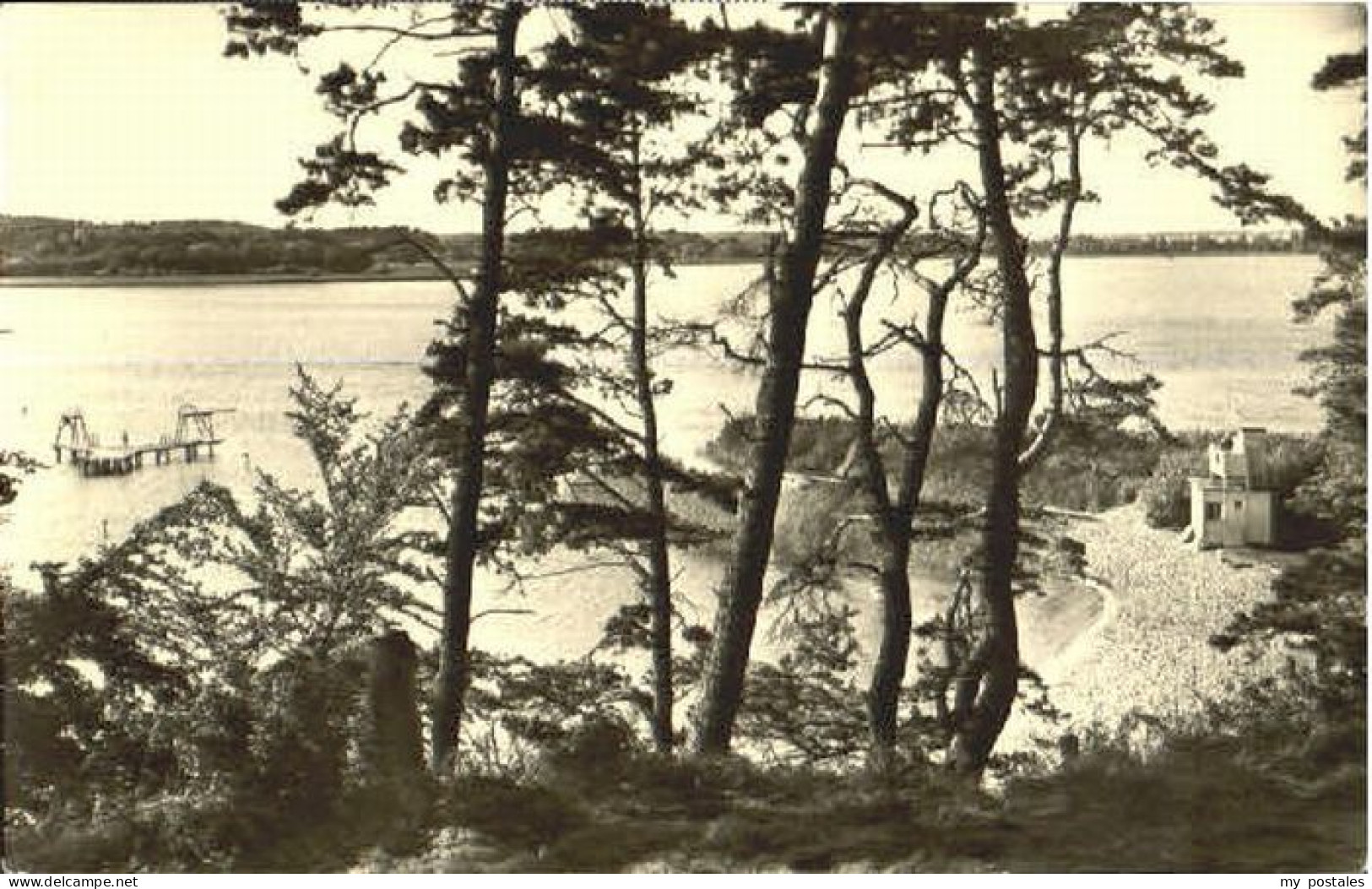 Waren Mueritz Waren Seebad Ecktannen ungelaufen ca. 1955