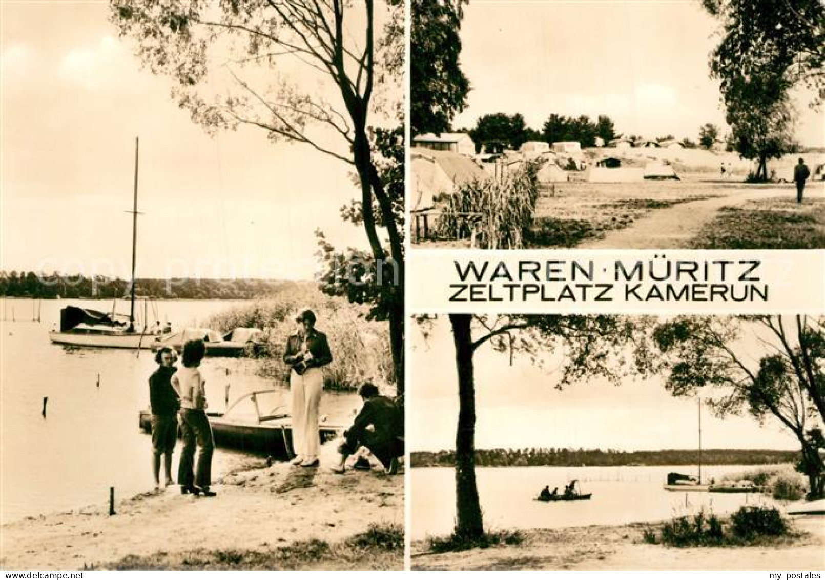 Waren Mueritz Zeltplatz Kamerun an der Mueritz Mecklenburgische Seenplatte