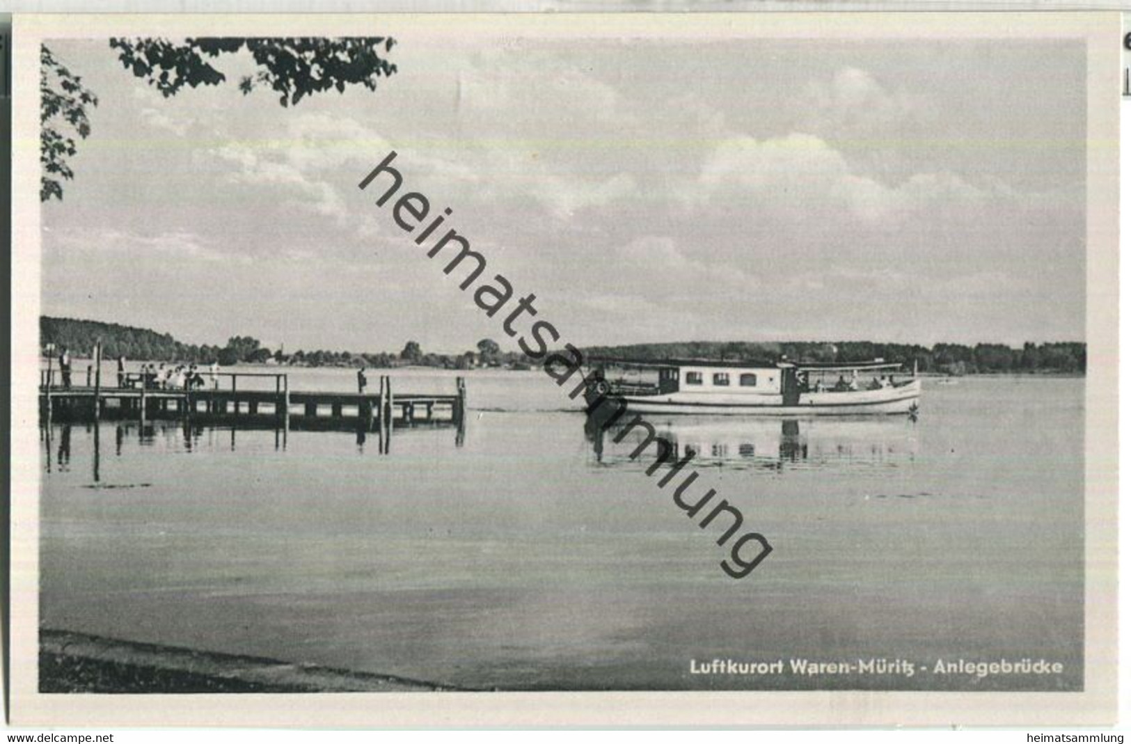 Waren-Müritz - Anlegebrücke - Verlag R. Lederbogen Karl-Marx-Stadt