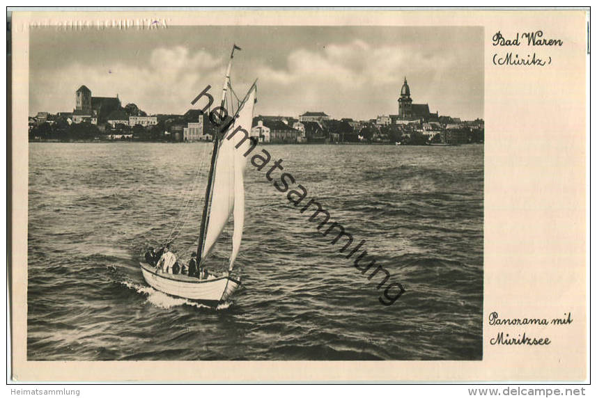 Waren - Müritz - Segelboot - Foto-Ansichtskarte - Verlag J. Goldiner Berlin