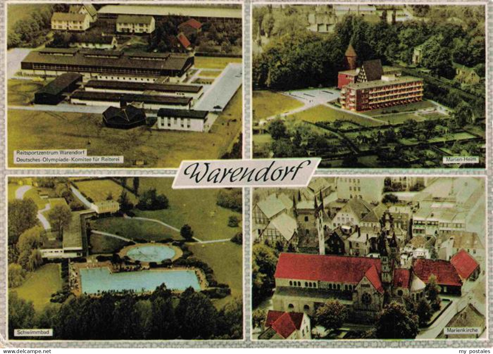 Warendorf Fliegeraufnahmen mit Reitsportzentrum Warendorf Marien Heim Schwimmbad