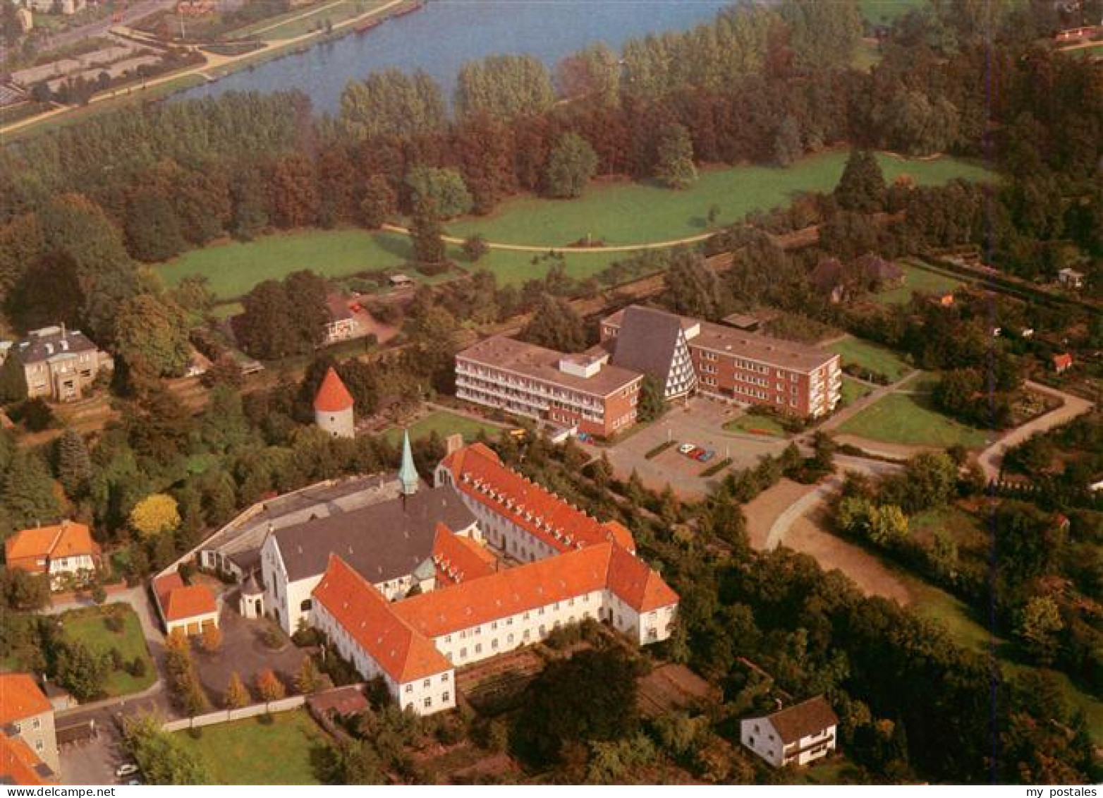 Warendorf NRW Marienheim Warendorf und Franziskanerkloster Fliegeraufnahme