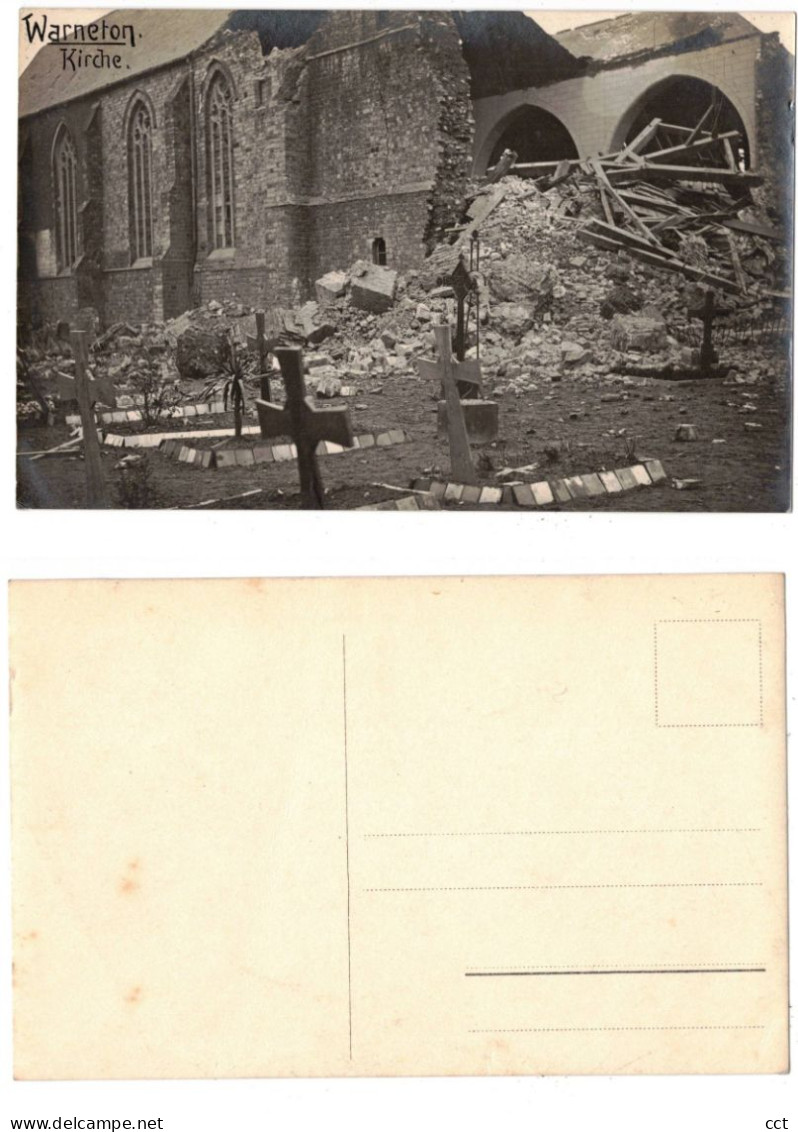 Warneton  CARTE PHOTO   Kirche