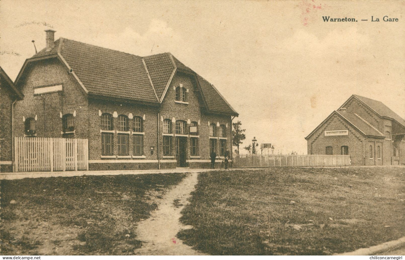 * WARNETON - La Gare - Statie - COMINES WARNETON - KOMEN WAASTEN - Animée - 1930