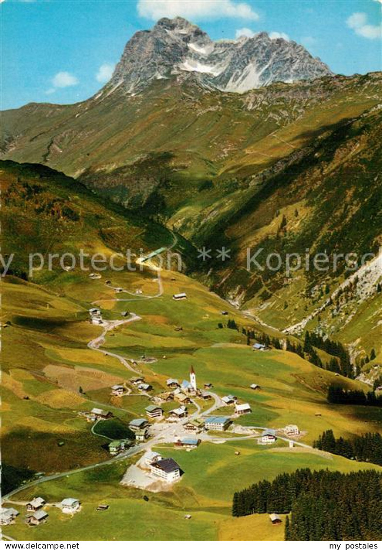 Warth Vorarlberg Fliegeraufnahme mit Widderstein