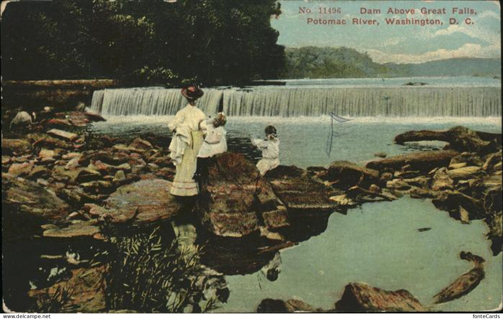 Washington DC Dam above Great Falls Potomac River