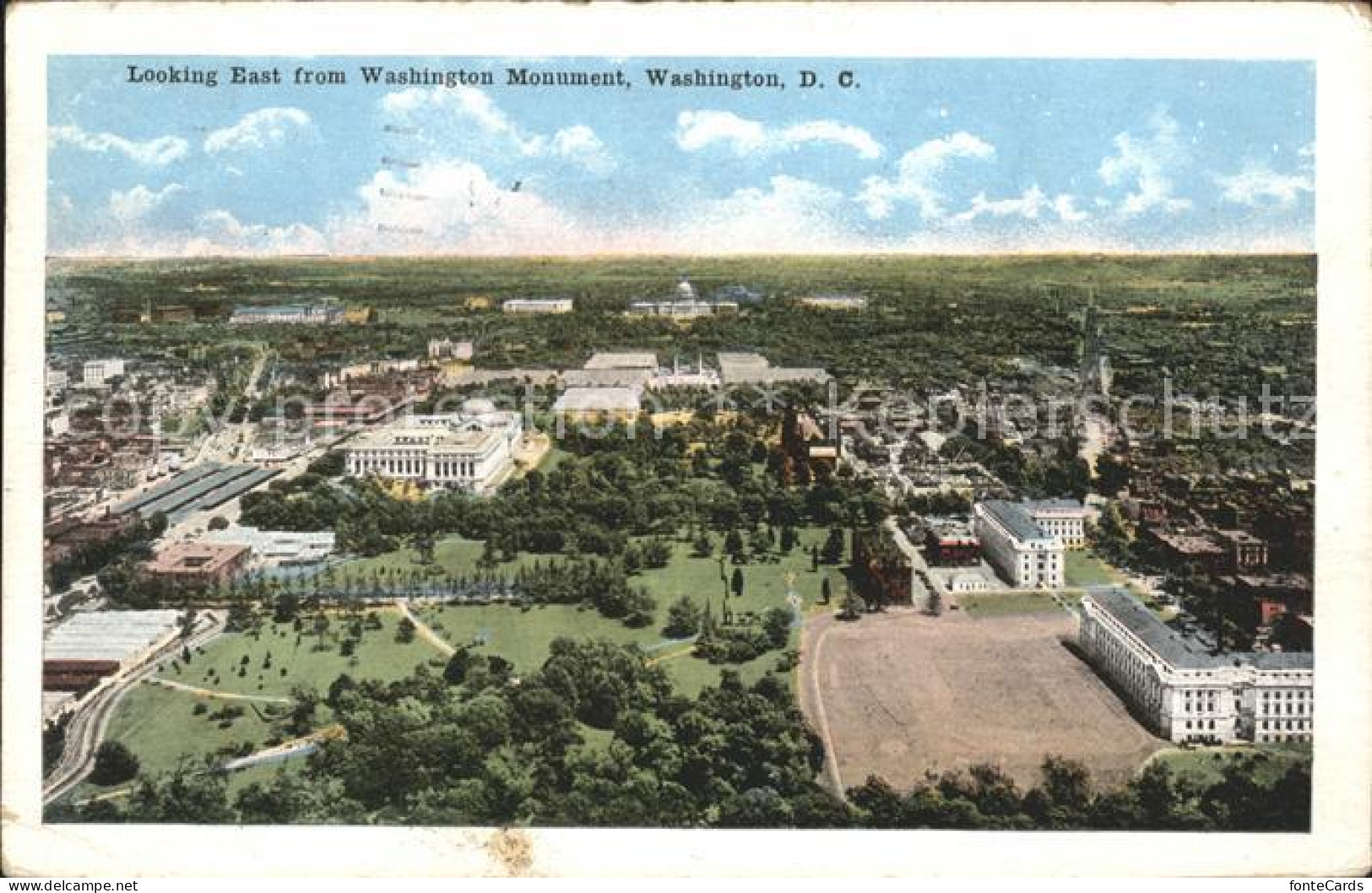 Washington DC Looking East from Washington Monument