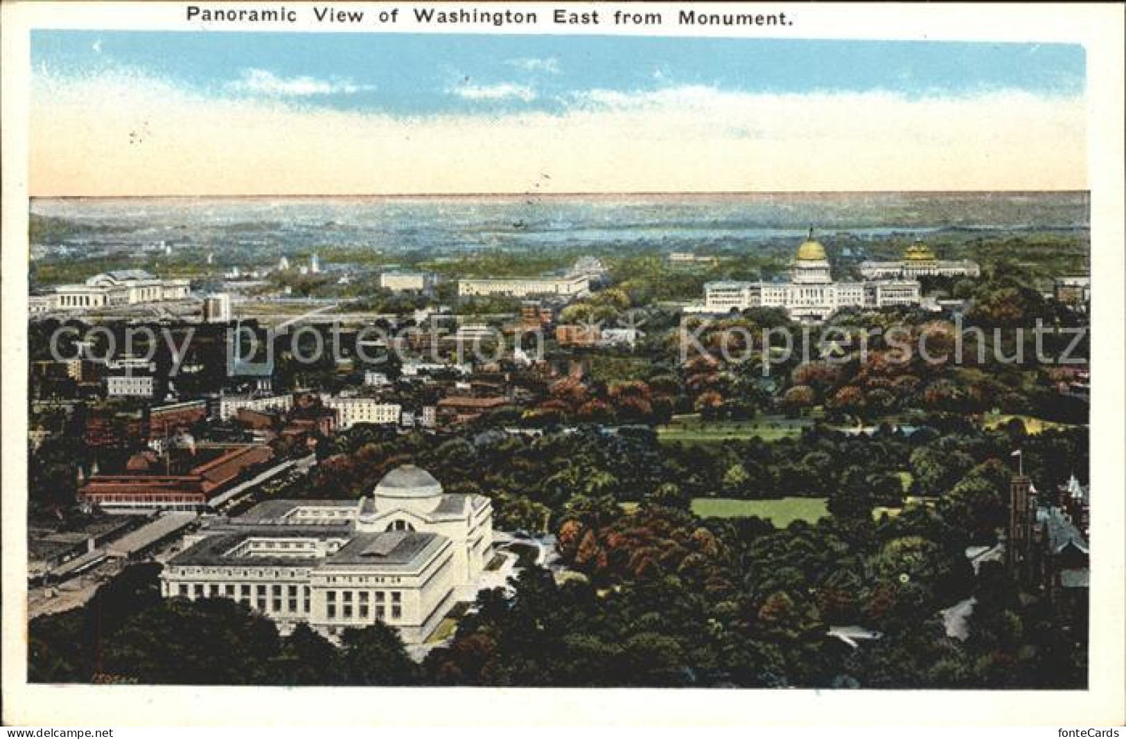 Washington DC Panoramic view Washington east Monument
