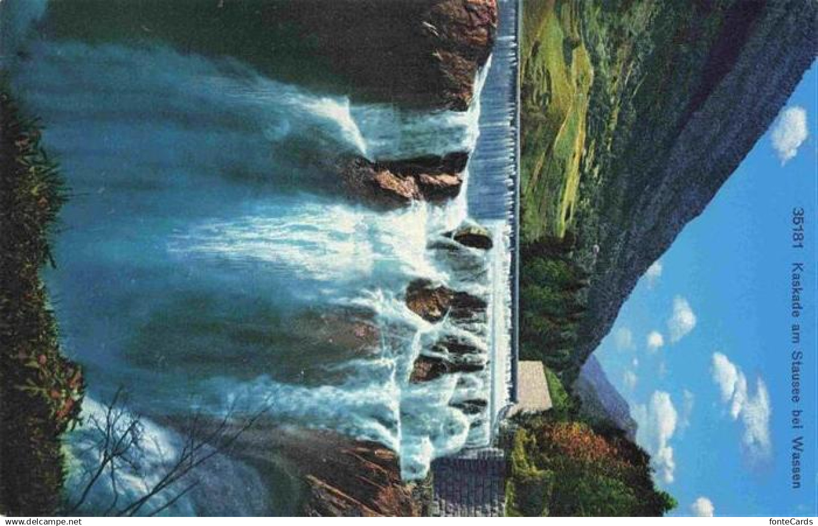 Wassen  UR Kaskade am Stausee bei Wassen