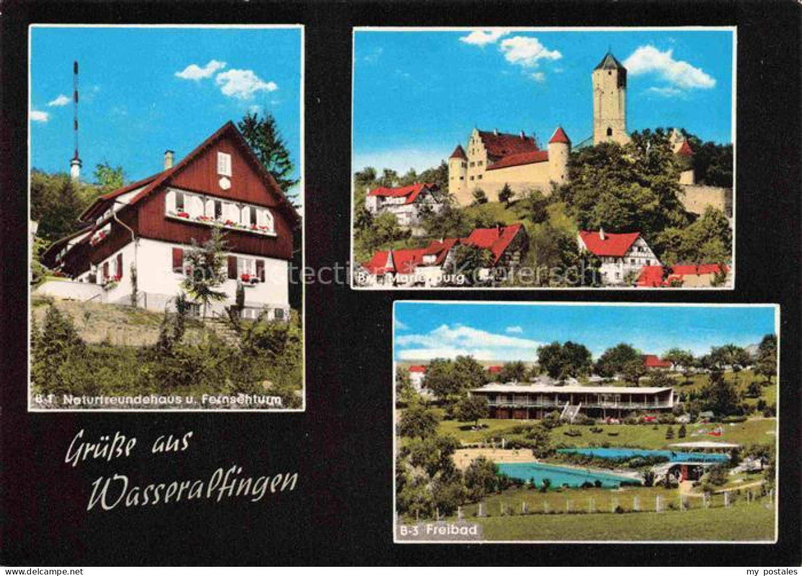 Wasseralfingen Aalen BW Naturfreundehaus und Fernsehturm Marienburg Freibad