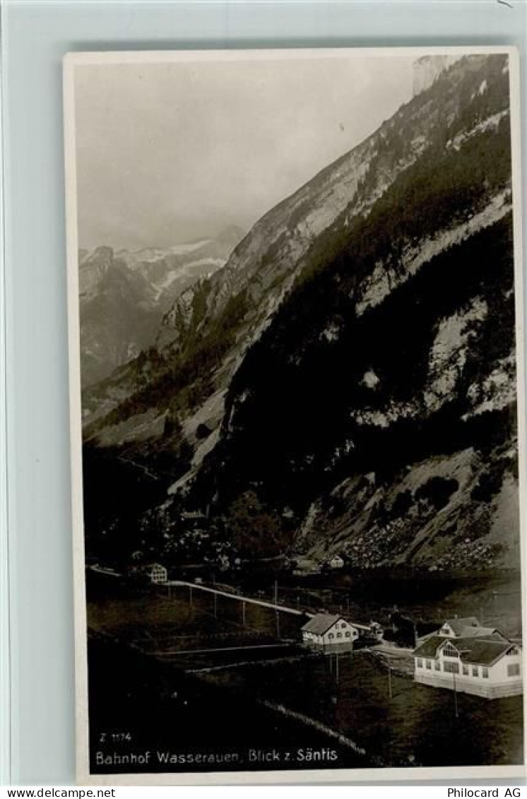 Wasserauen Bahnhof Wasserauen Blick zum Säntis Bahnhof Schweiz - 13095080