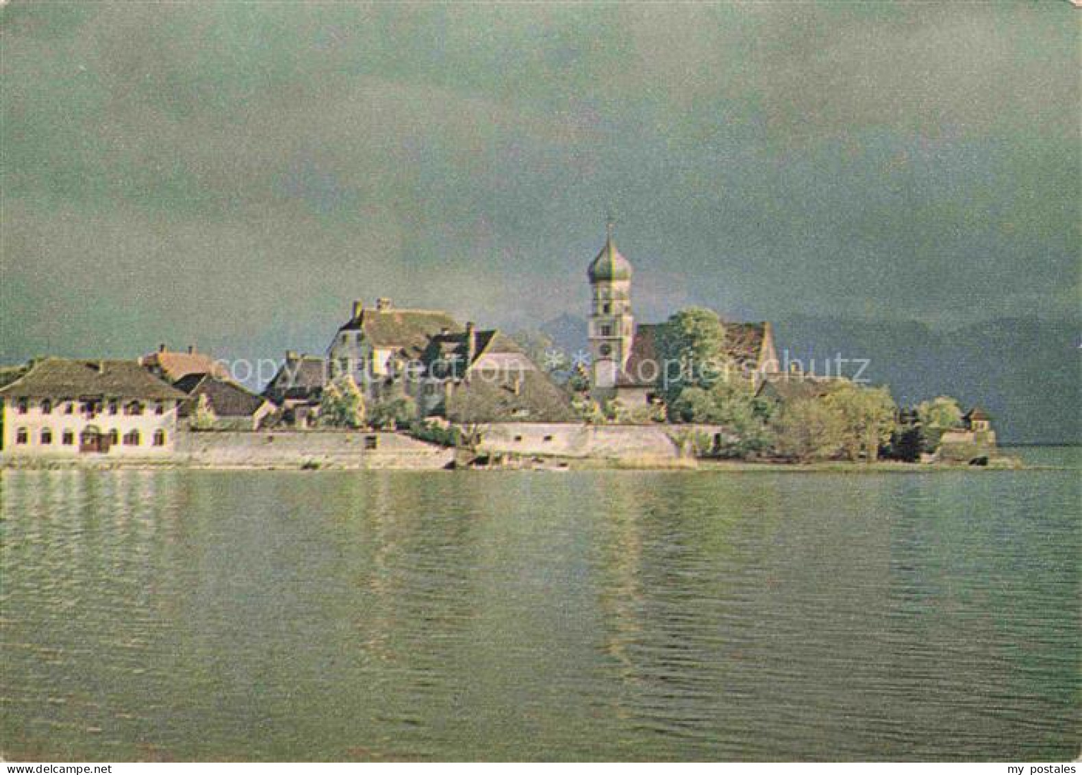 Wasserburg am Bodensee Bayern Bodensee Halbinsel Kirche Zwiebelturm Wasserburg J
