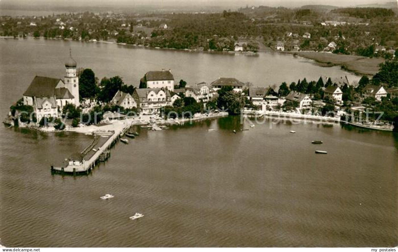 Wasserburg Bodensee Fliegeraufnahme