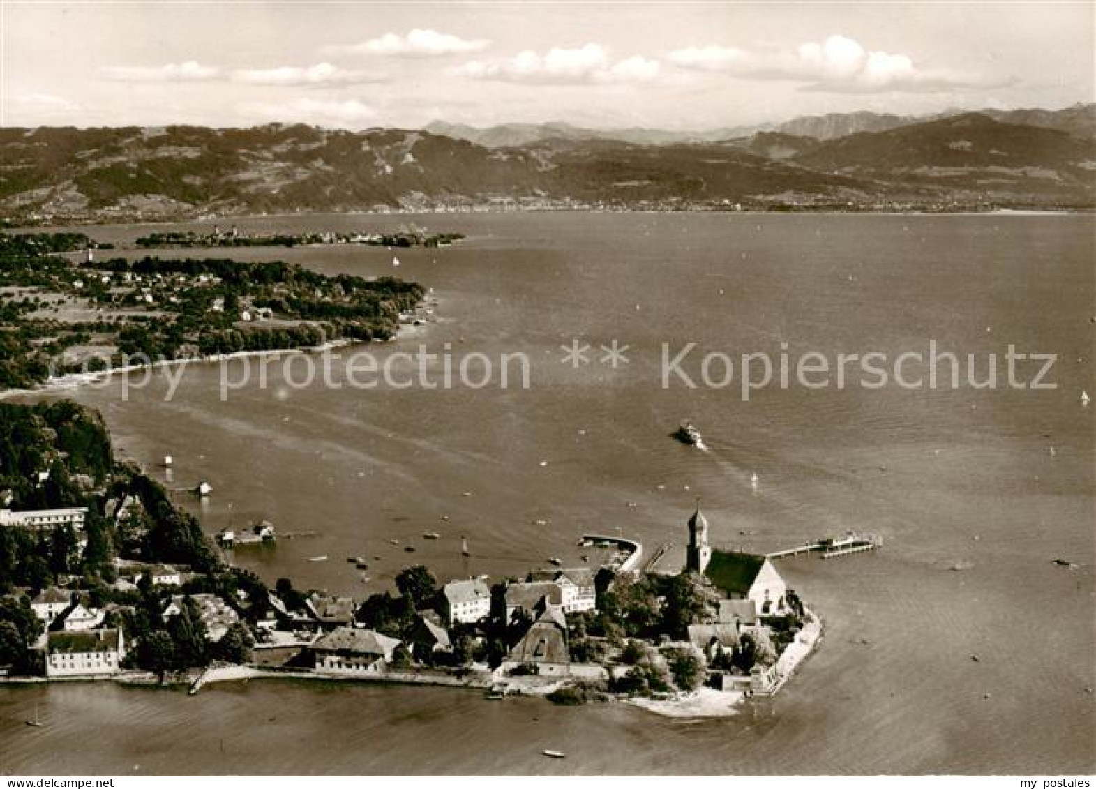 Wasserburg Bodensee Fliegeraufnahme