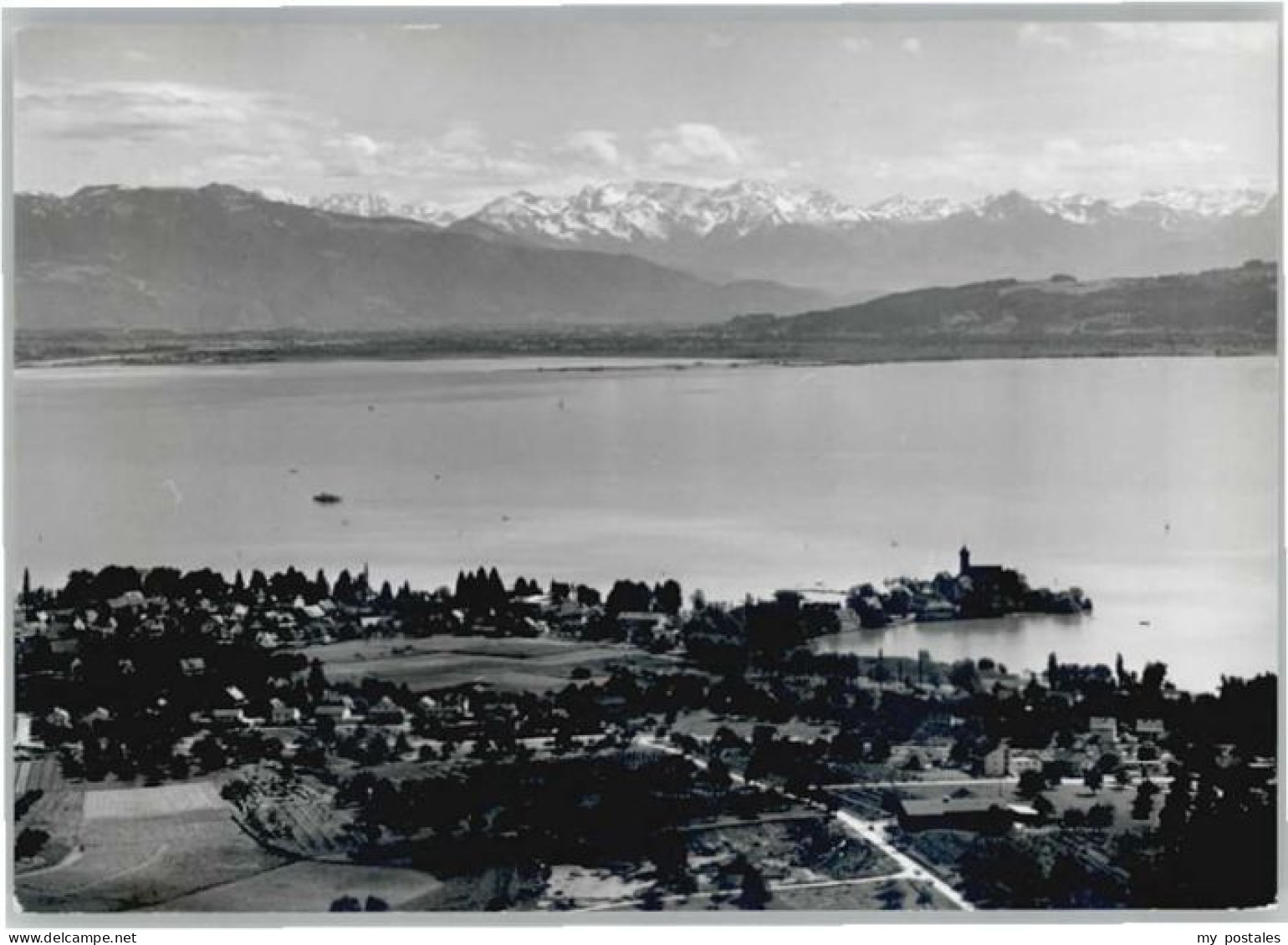 Wasserburg Bodensee Wasserburg [handschriftlich] Fliegeraufnahme