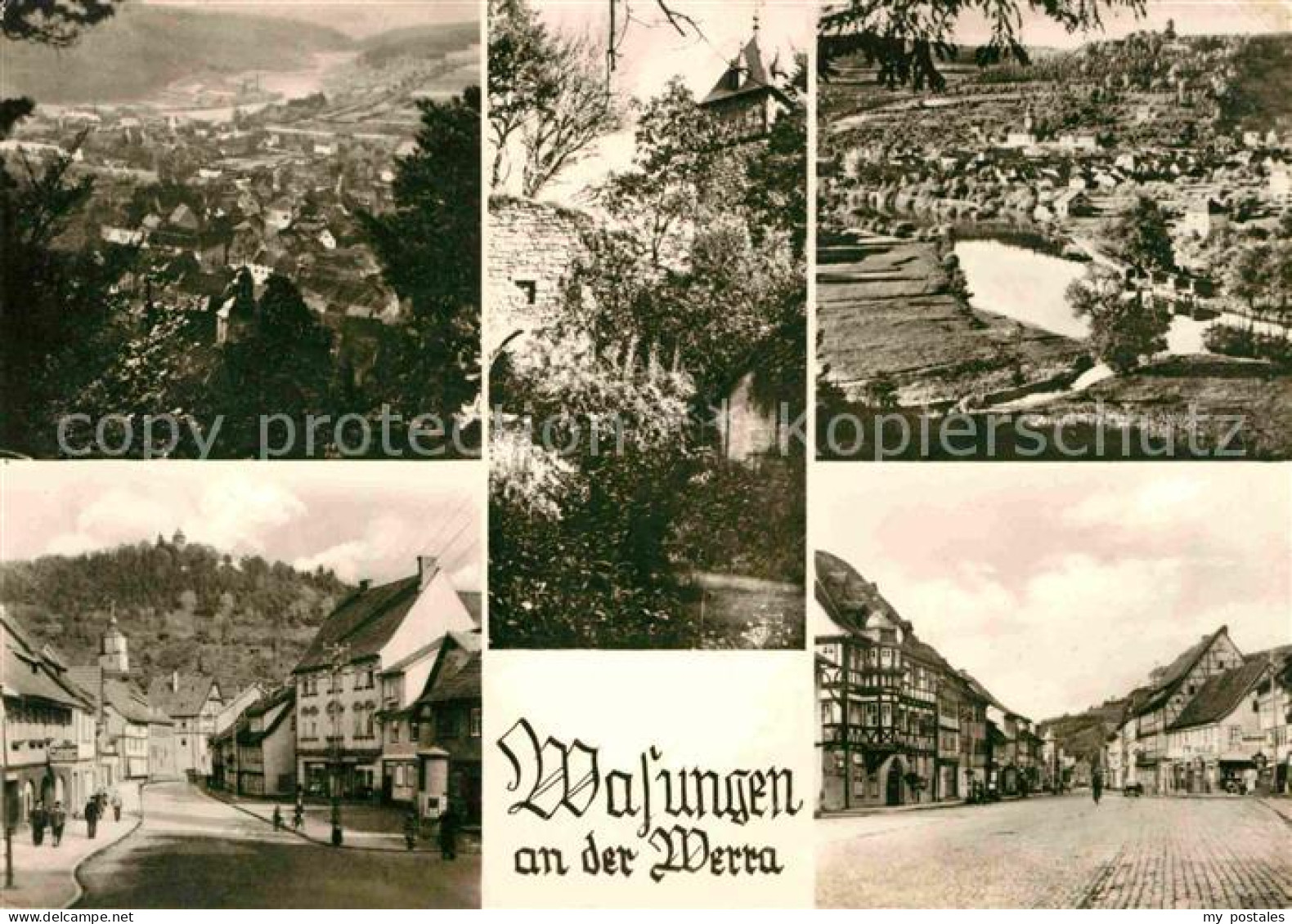 Wasungen Panorama Marktplatz Teilansicht