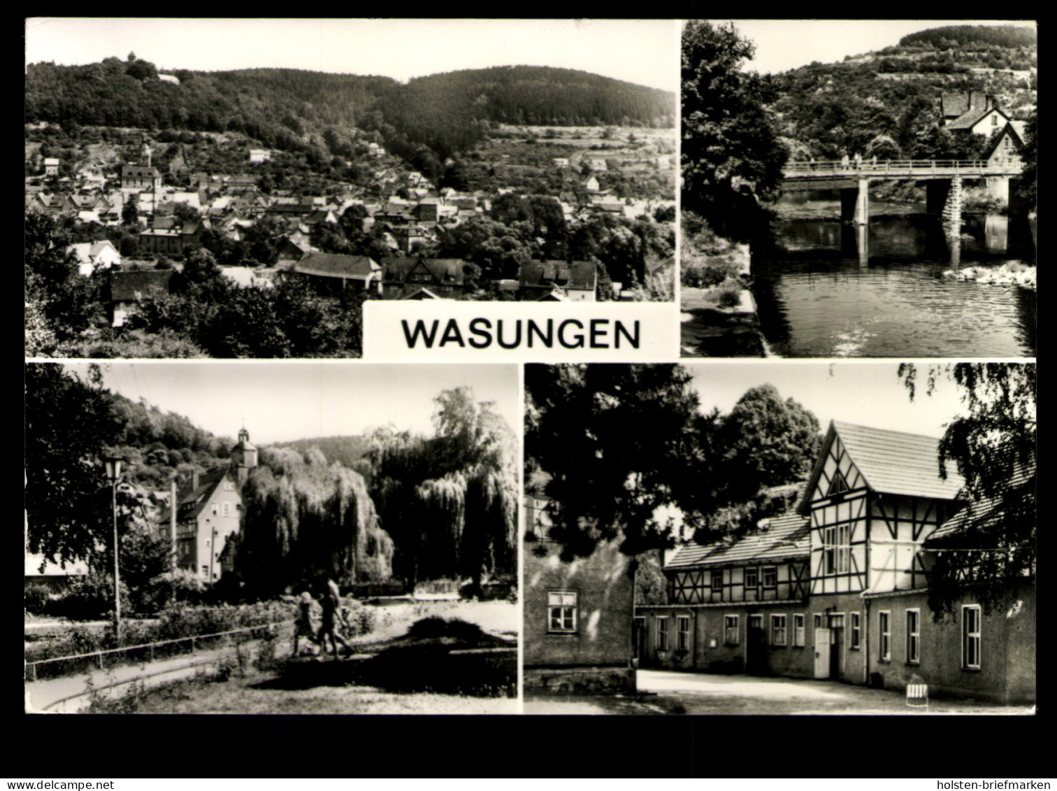 Wasungen, Teilansicht, Werra, Kulturpark, Gasttätte Maienluft