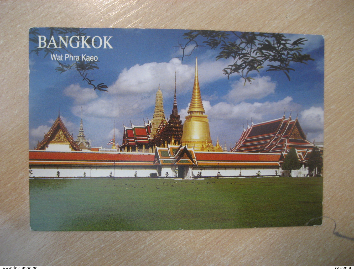 WAT PHRA KAEO Bangkok The Temple of Emerald Buddha postcard THAILAND cancel 1997 to Spain