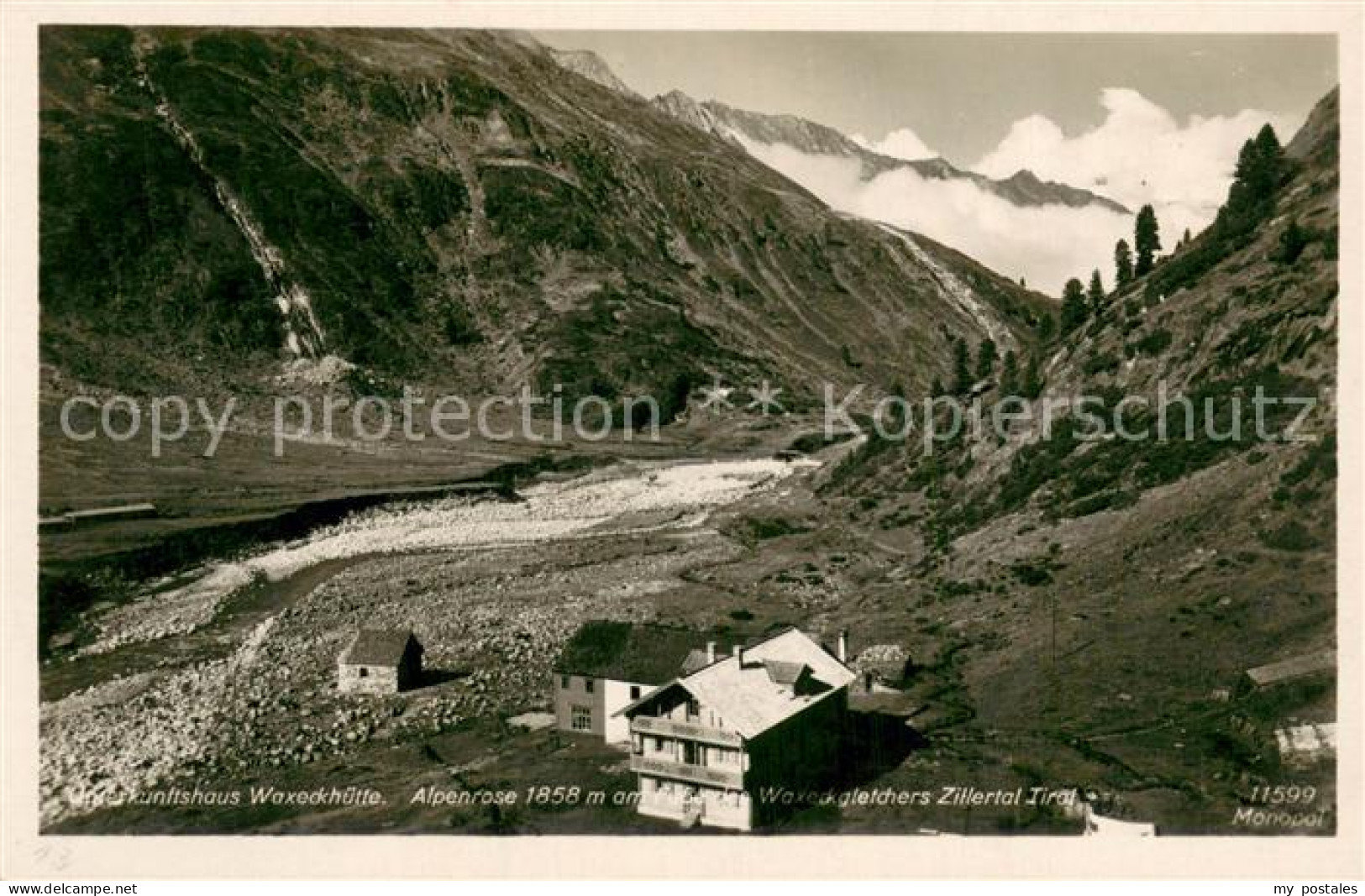 Waxeckhuette Zillertal Gerlos AT Zunftshaus Alpenrose Waxeckgletscher Zillertal