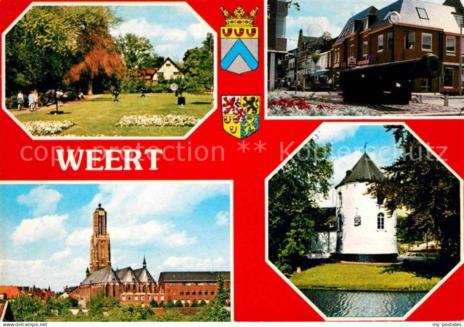 Weert Netherlands Park Kirche Strassenpartie Turm