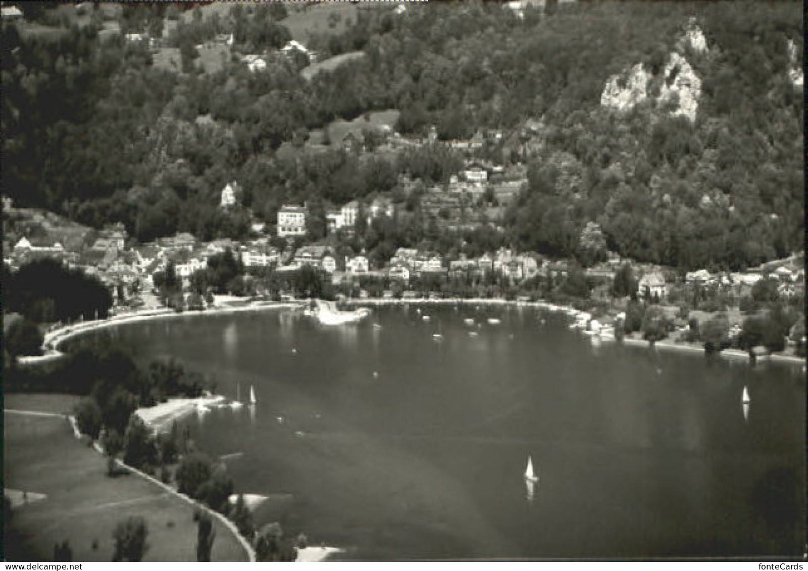 Weesen Walensee SG Weesen See Fliegeraufnahme