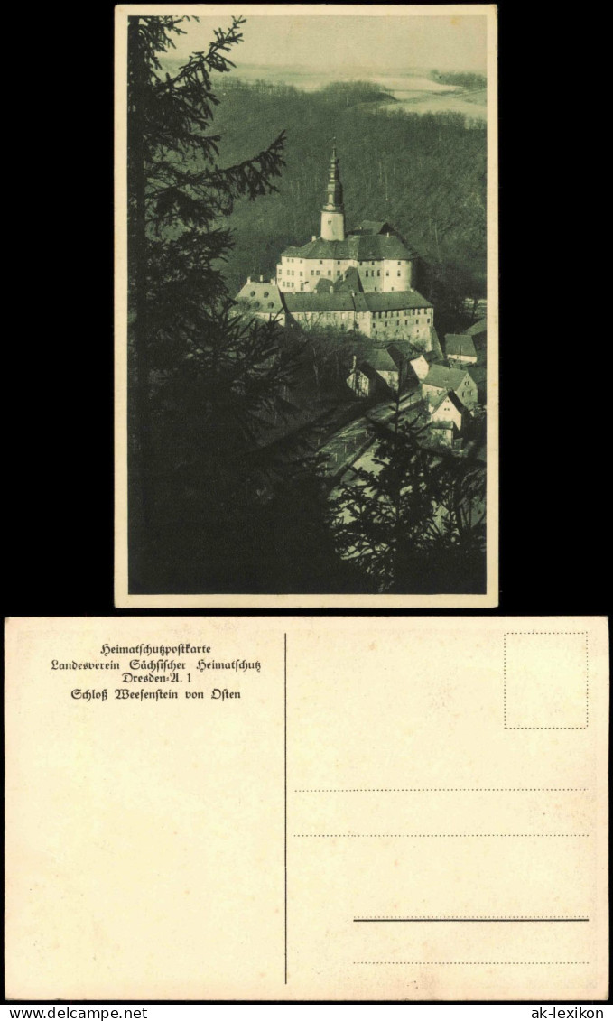 Weesenstein (Müglitz) Schloss Weesenstein von Osten her gesehen 1910