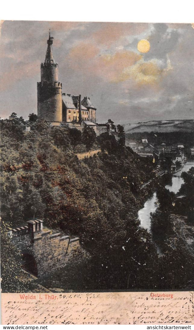 Weida Osterburg Mondscheinkarte gl1905 #184.114