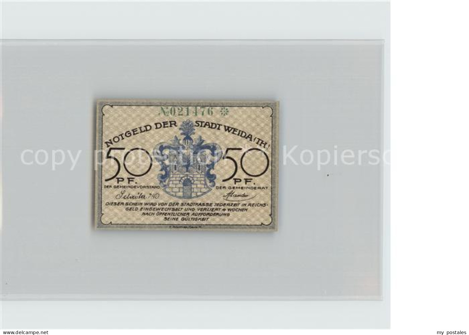 Weida Thueringen 50 Pfennig