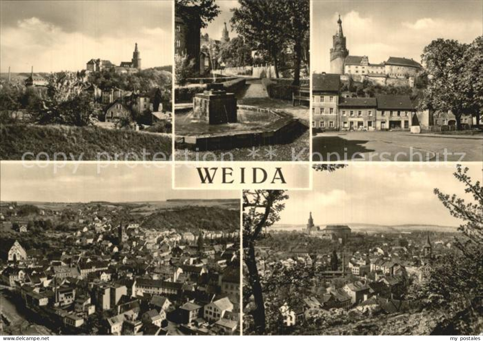 Weida Thueringen Osterburg Brunnen Panorama