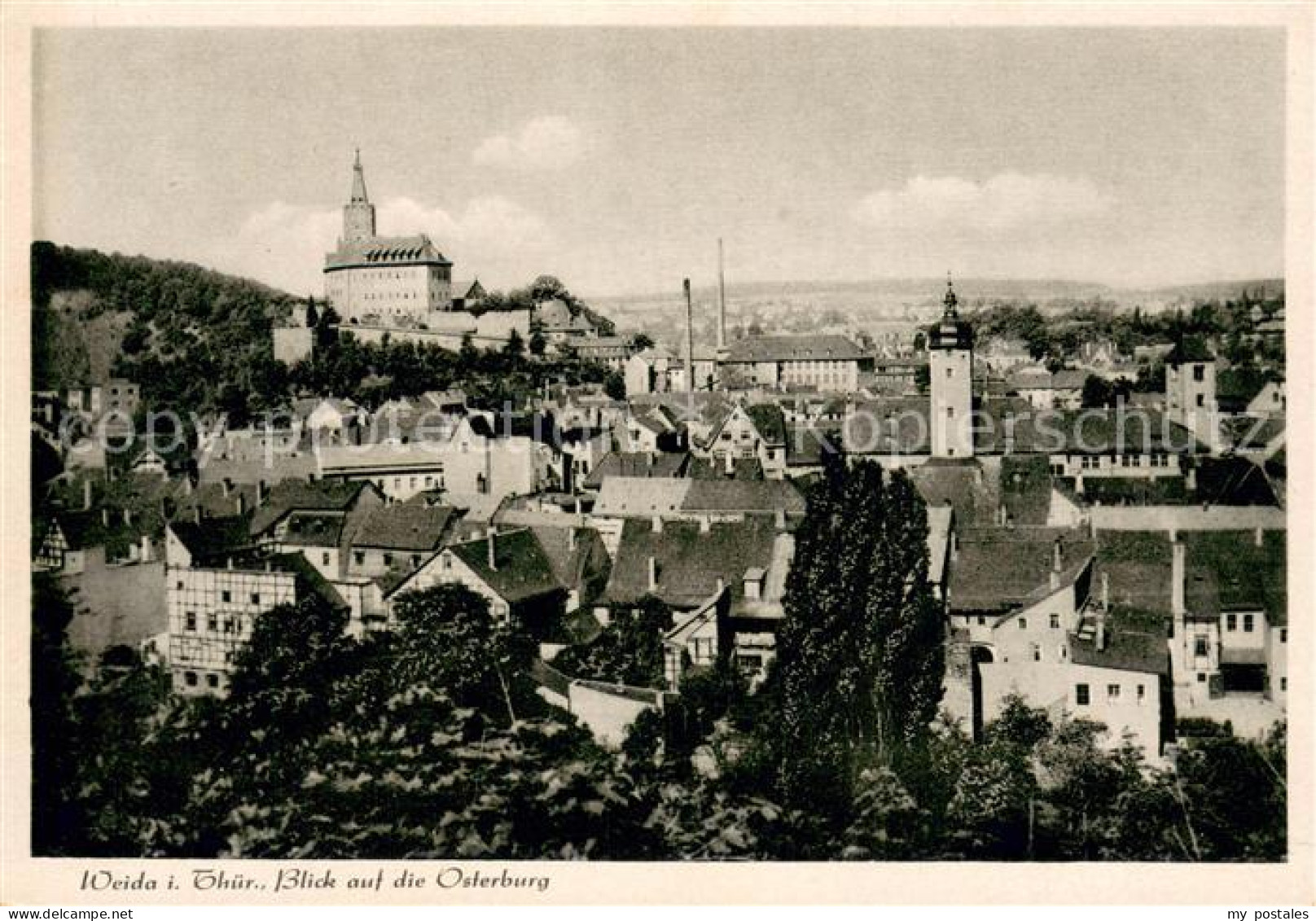 Weida  Thueringen Panorama mit Osterburg