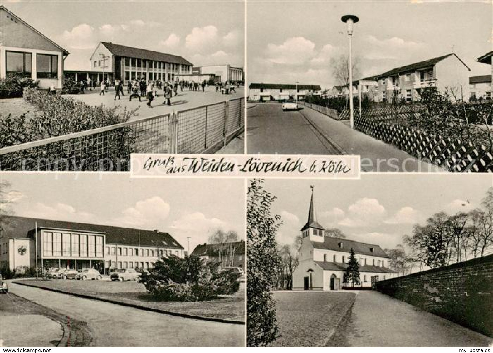 Weiden-Loevenich Frechen Koeln Teilansichten Schule Kirche