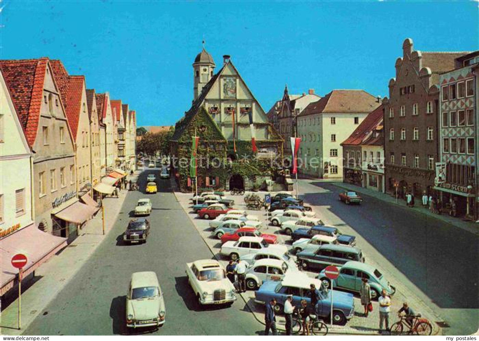 Weiden  Oberpfalz Oberer Markt mit Rathaus
