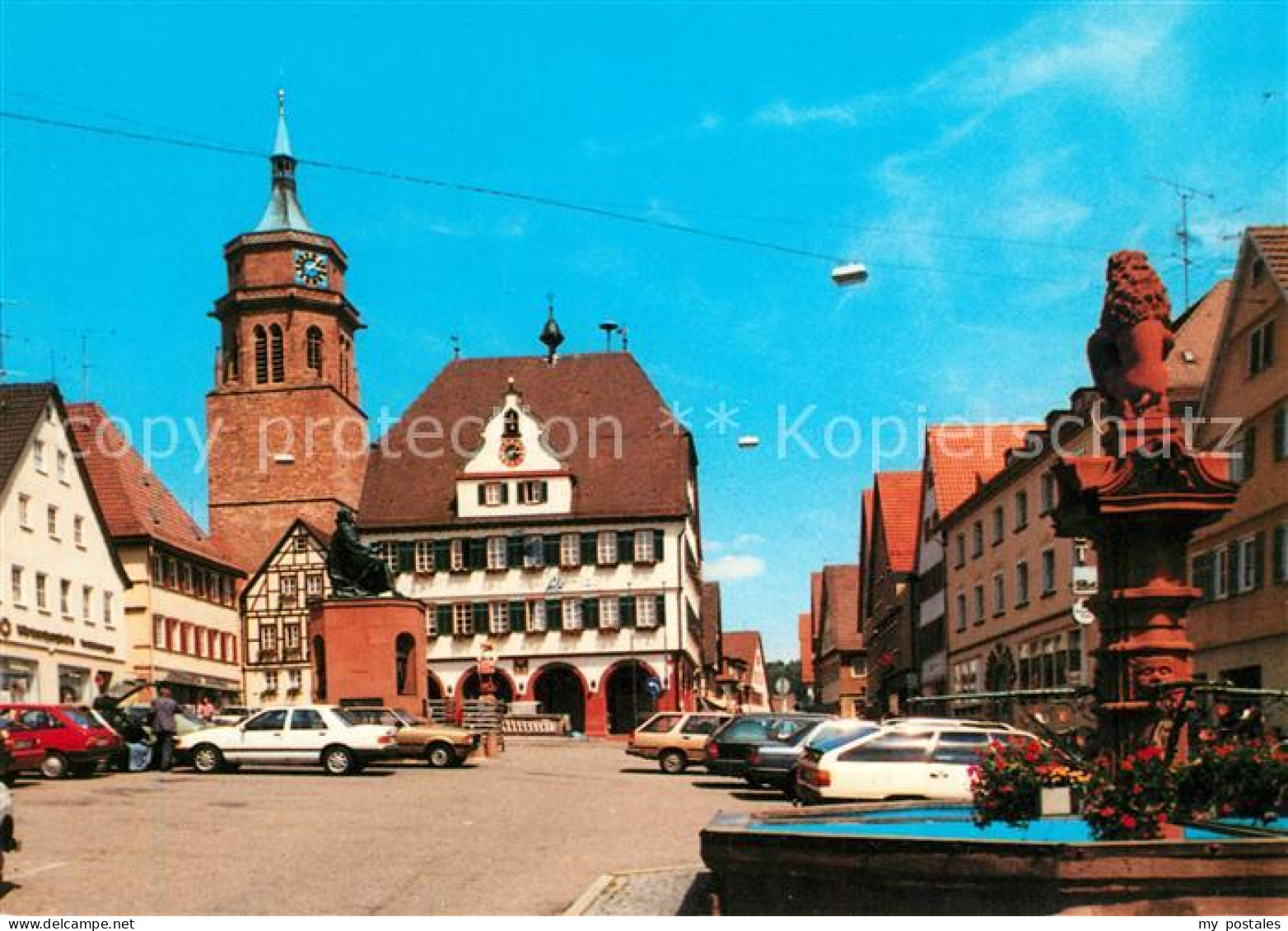 Weil der Stadt Marktplatz Kepler Denkmal Brunnen