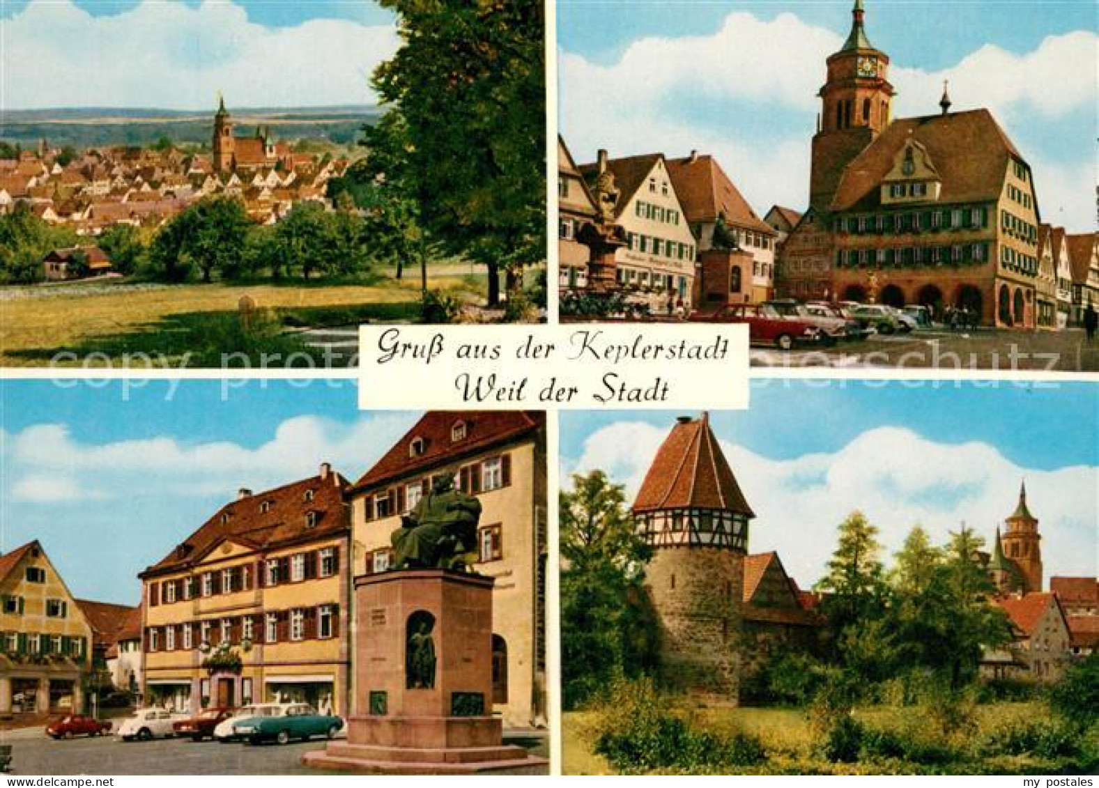 Weil der Stadt Rathaus Marktplatz Kepler Denkmal Stadtturm