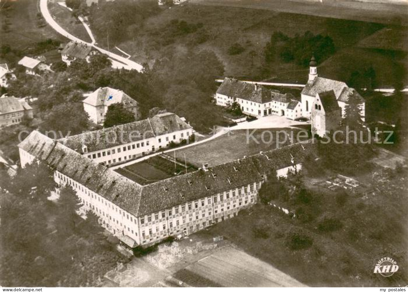 Weilheim Oberbayern Jugendkurheim Kloster Wessobrunn Fliegeraufnahme