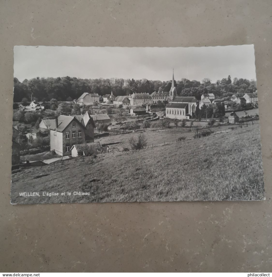 Weillen (Onhaye) L' Eglise et Le Chateau 1969