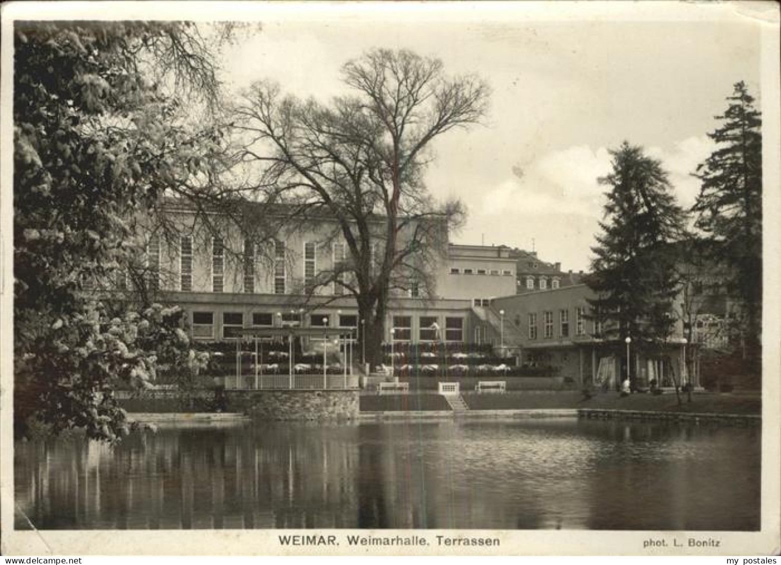 Weimar Thueringen Weimarhalle Terrassen