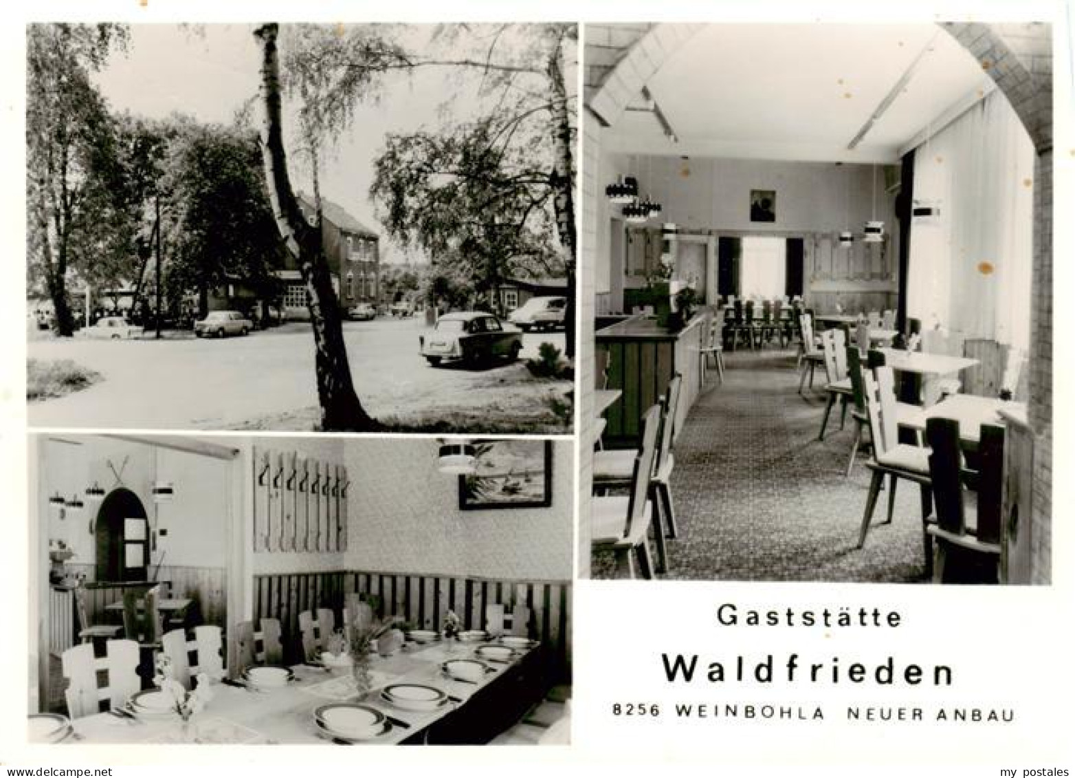 Weinboehla Gaststaette Waldfrieden Neuer Anbau Gastraum Handabzug