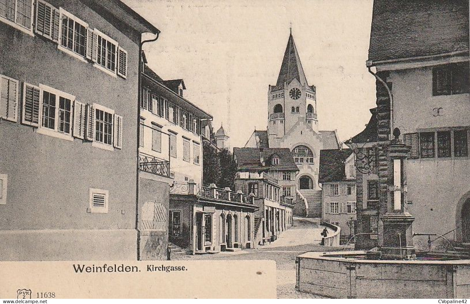 WEINFELDEN (Thurgovie-TG) Kirchgasse en 1906