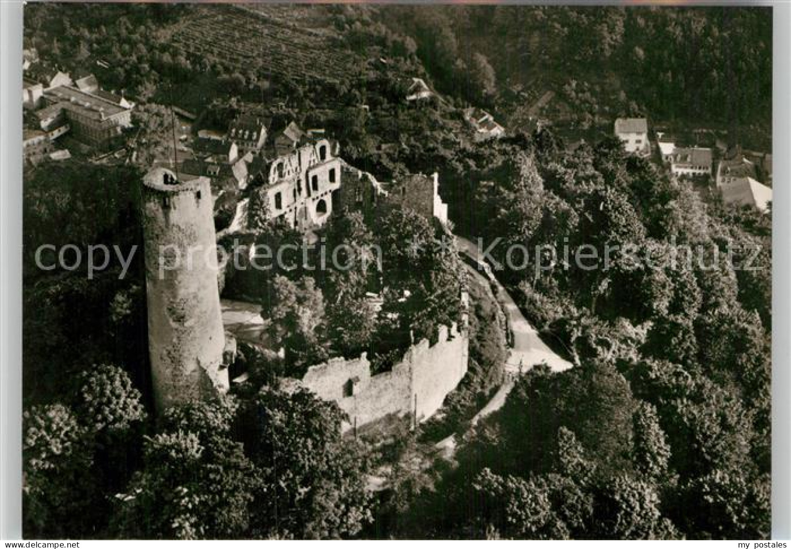Weinheim Bergstrasse Fliegeraufnahme Burgruine Windeck