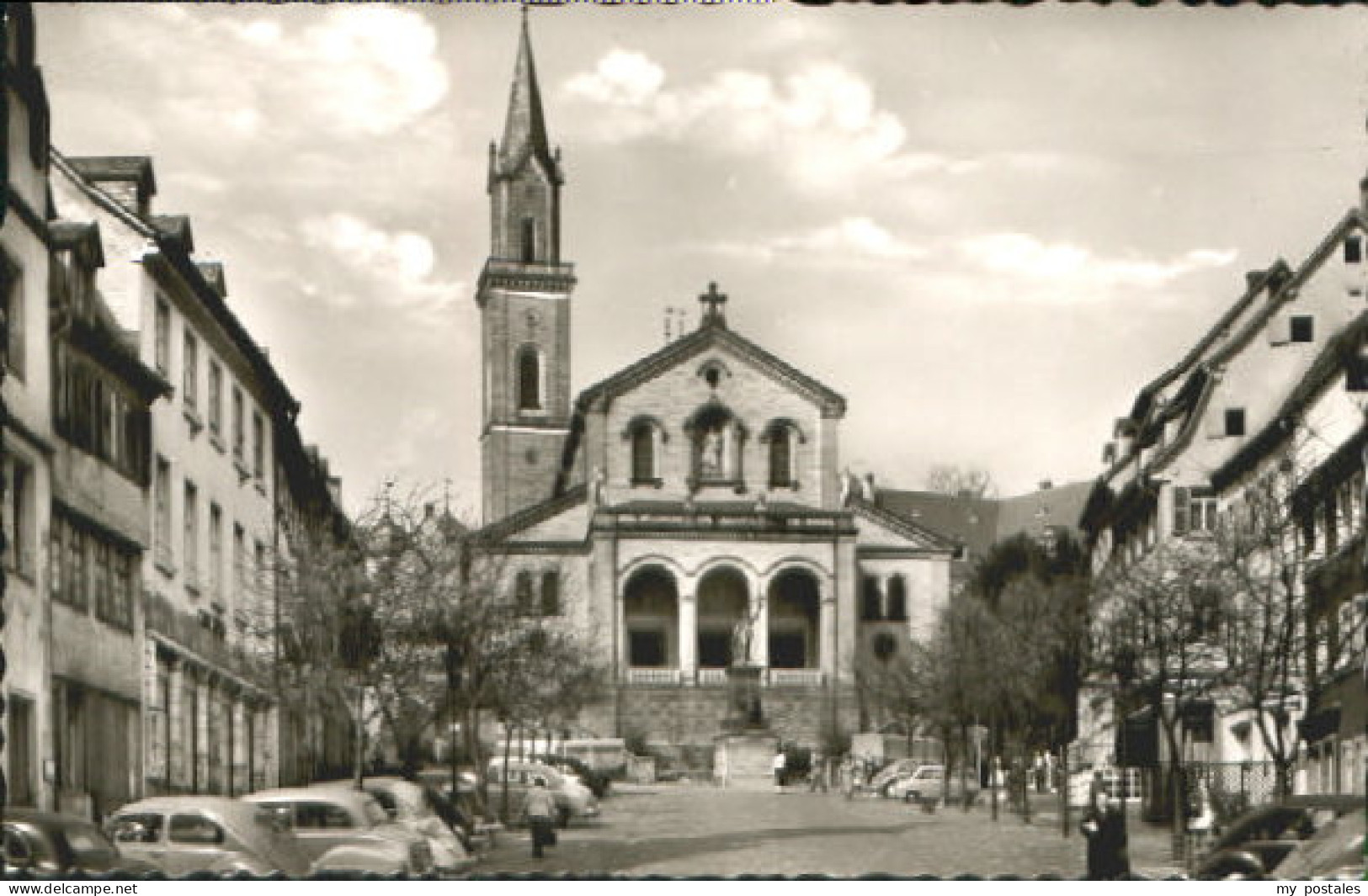Weinheim Bergstrasse Weinheim Marktplatz Kirche o 1966