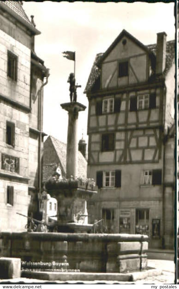 Weissenburg Bayern Weissenburg Brunnen ungelaufen ca. 1955