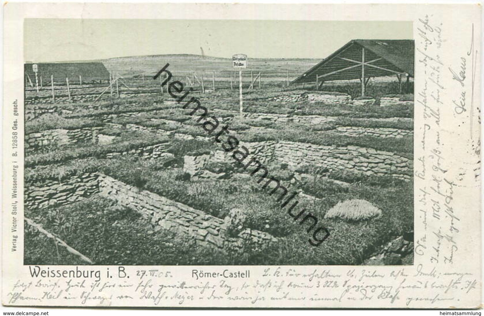 Weissenburg - Römer-Castell - Verlag Victor Stoll Weissenburg gel. 1905