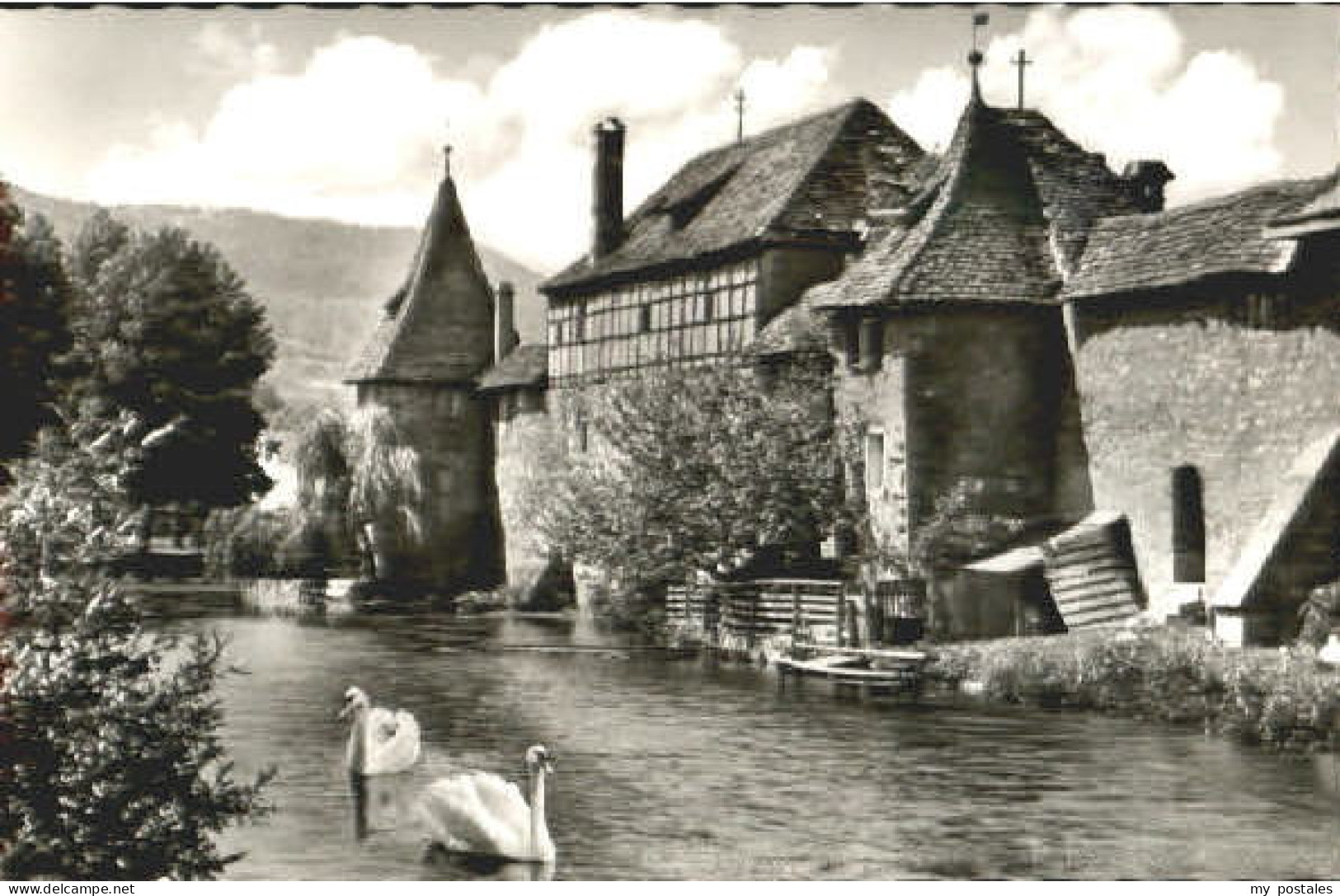 Weissenburg Weissenburg Weiher ungelaufen ca. 1955