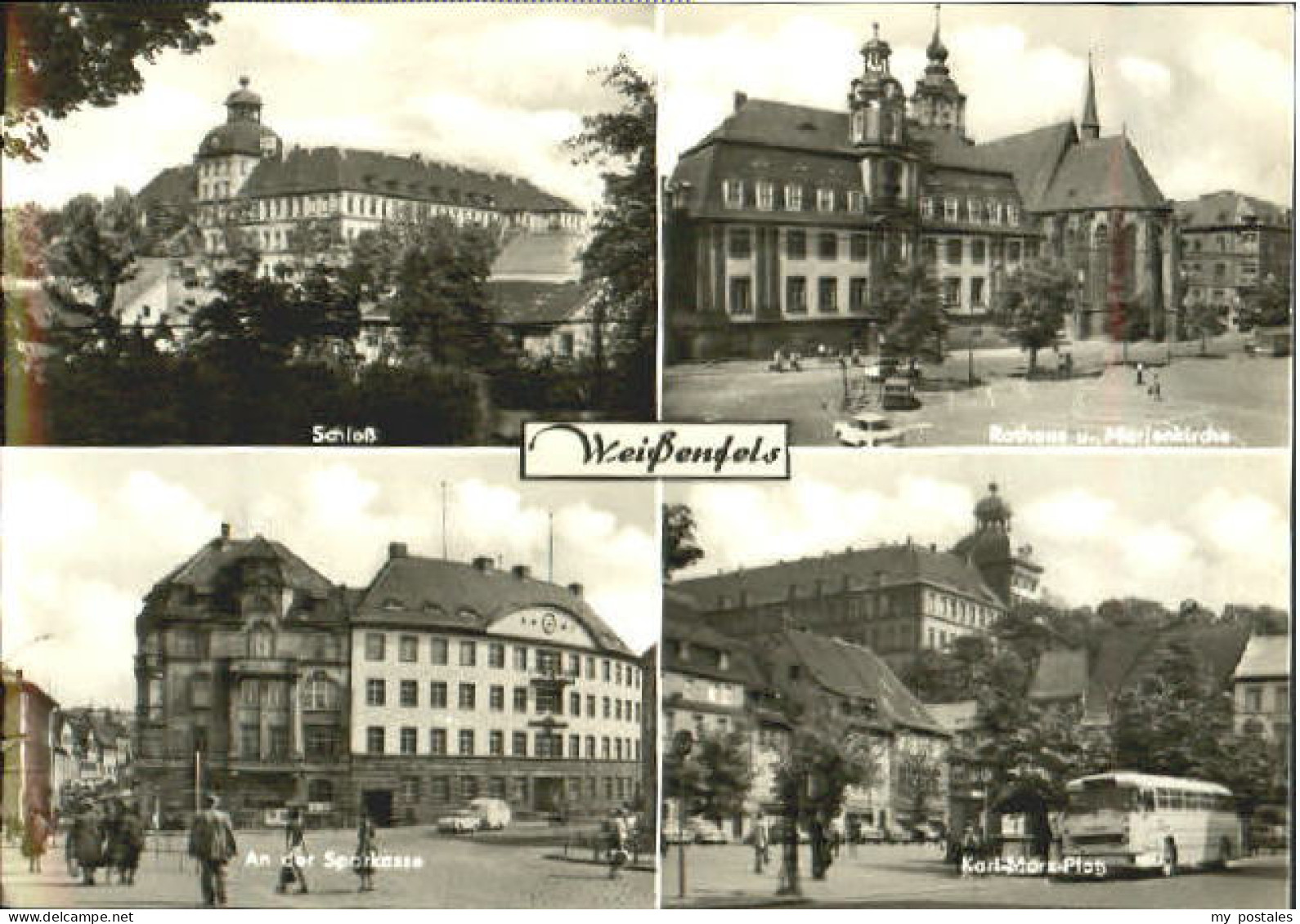 Weissenfels Saale Weissenfels Schloss Rathaus Kirche Karl-Marx-Platz Sparkasse