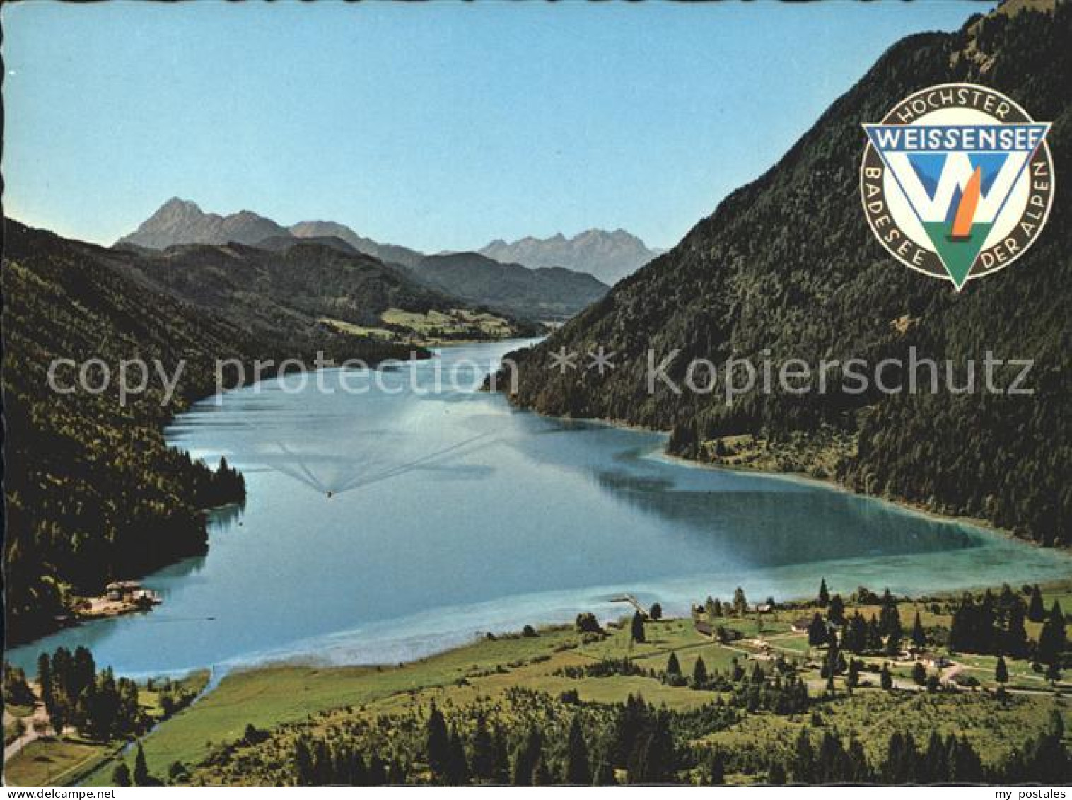 Weissensee Kaernten Fliegeraufnahme
