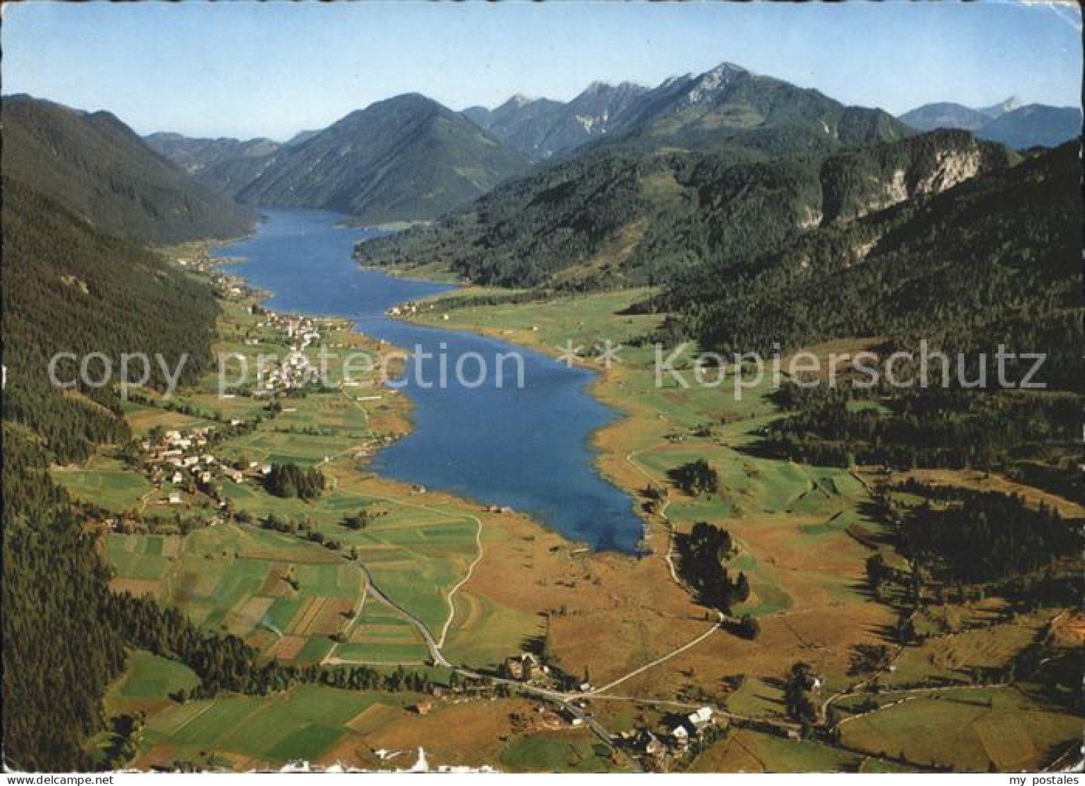 Weissensee Kaernten Fliegeraufnahme