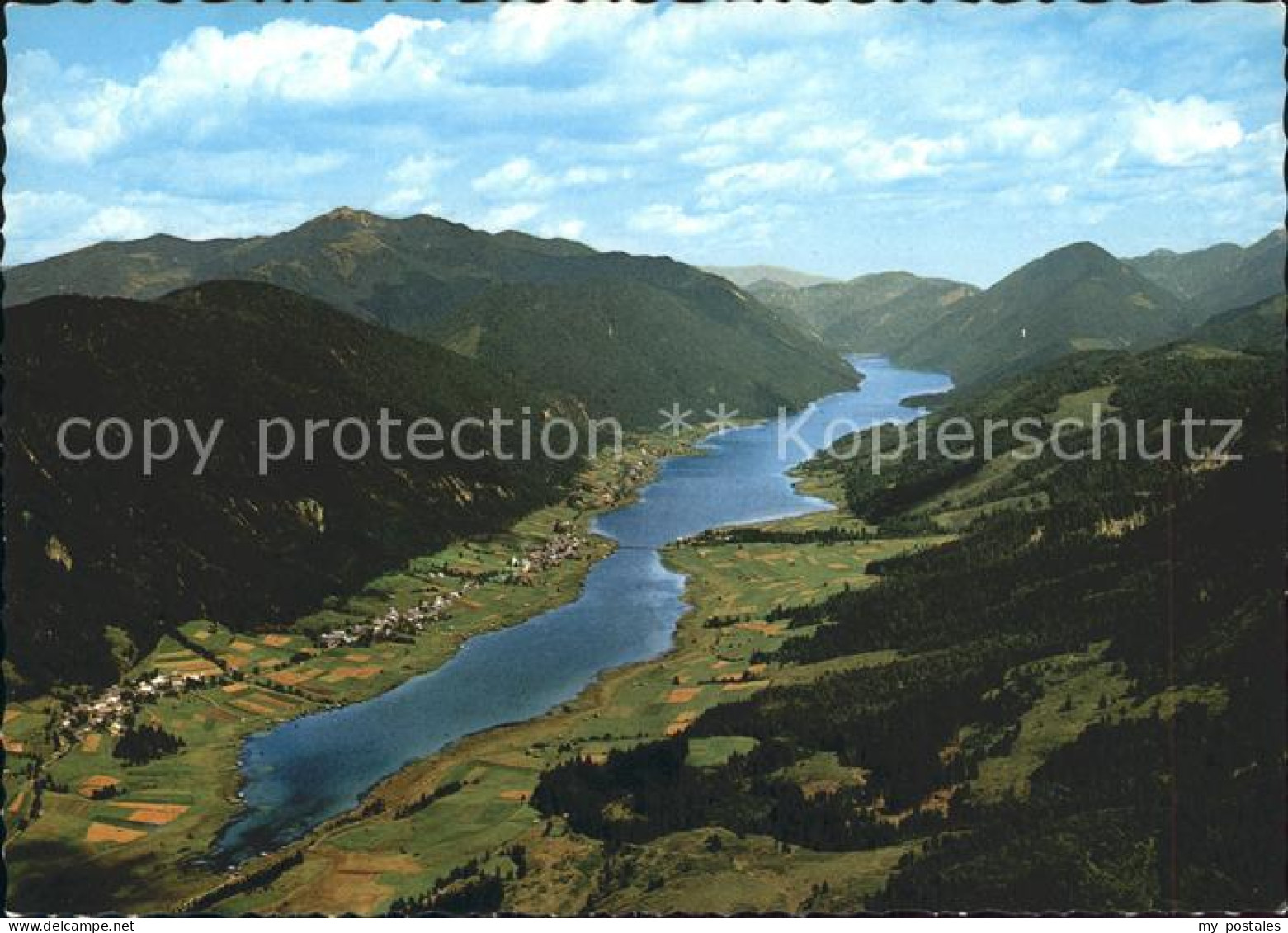 Weissensee Kaernten Fliegeraufnahme